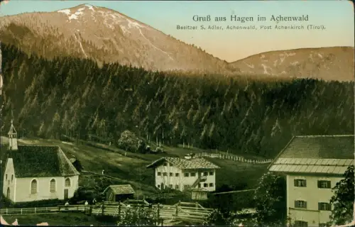 Ansichtskarte Hagen Achenwald-Achenkirch Stadtpartie 1911