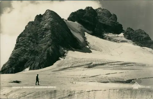 Ansichtskarte Dachstein Dachstein Gletscher Bergsteiger Fotokarte 1931