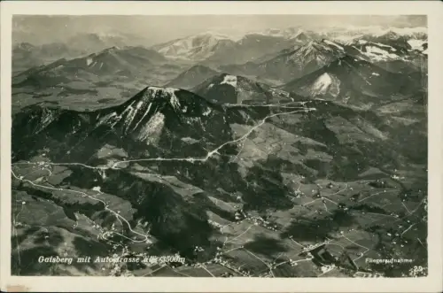 Ansichtskarte Salzburg Luftbild Fliegeraufnahme Gaisberg Autostrasse 1930