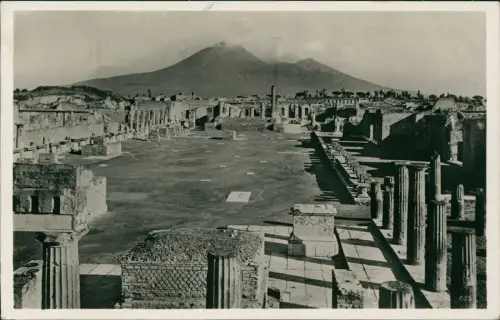 Cartolina Pompei Pompei Pompeji Vesuv Vesuvio 1938  Stempel Neapel