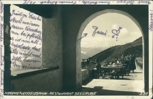 Ansichtskarte Innsbruck Nordkettenseilbahn Restaurant Seeblick 1928