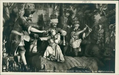 Judenstein Rinn Tirol. Gnadenbild (Anderl v. Rinn) in der Wallfahrtskirche 1931