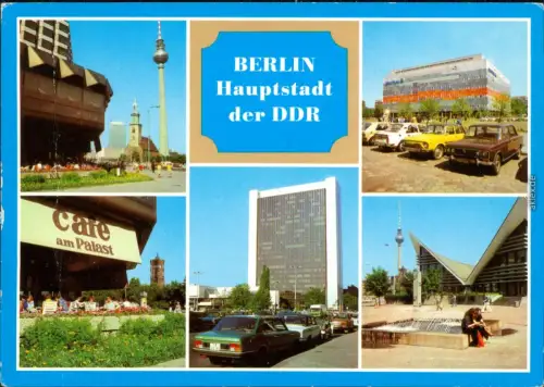 Berlin Blick vom Palasthotel, CENTRUM-Warenhaus, Café am Palast, Internationales Handelszentrum, Am "Ahornblatt" 1982