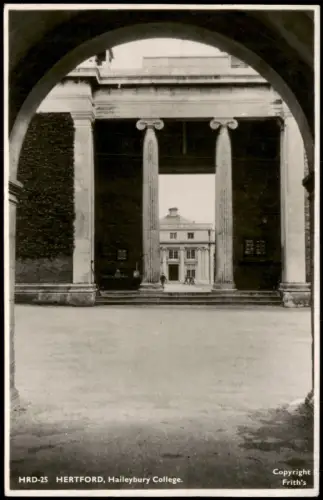 Postcard Hertford Haileybury College 1960