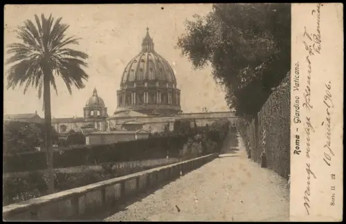 Postcard Vatikanstadt Rom Giardino Vaticano 1911