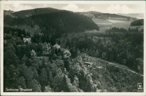 Ansichtskarte Jocketa-Pöhl Luftbild Jocketa 1935