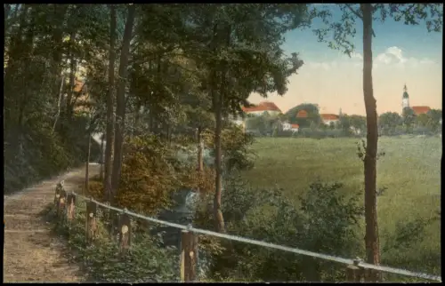 Ansichtskarte Königsbrück Kinspork Promenade an der Stadt 1915