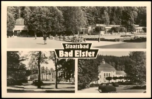 Ansichtskarte Bad Elster DDR Mehrbild-AK mit Badeplatz, Wandelhalle 1967