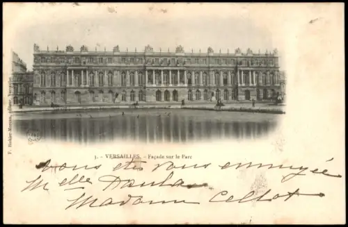 CPA Versailles Schloss Versailles, Fassade zum Park 1903