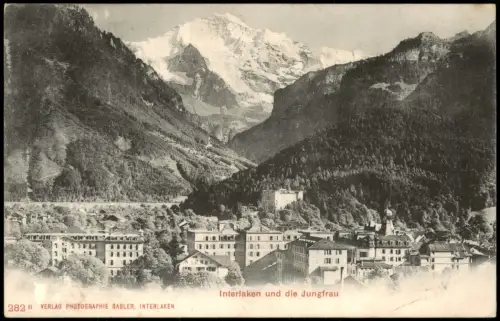 Ansichtskarte Interlaken Interlaken und die Jungfrau 1900