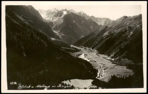 Ansichtskarte Maloja-Stampa Blick vom Malojapass ins Bergell 1910