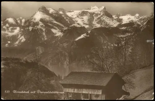 Ansichtskarte Luzern Lucerna Urirotstock mit Vierwaldstättersee 1921
