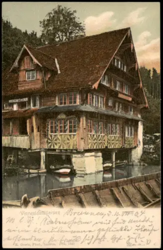 Ansichtskarte Luzern Lucerna Wirtschaft zum Treib 1904