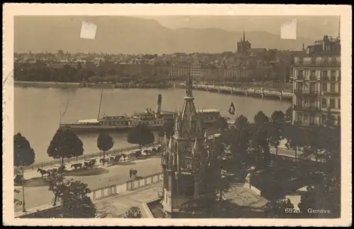 Ansichtskarte Genf Genève Stadt Dampfer - Fotokarte 1939