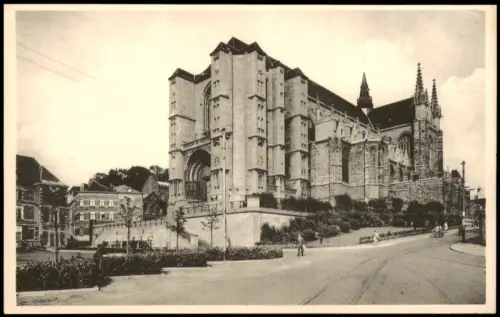 Postkaart Bergen Mons (Mont) Collégiale Sainte-Waudru 1910