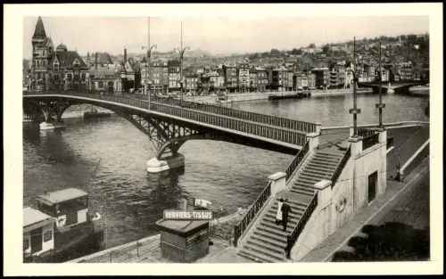 Postkaart Lüttich Luik Lîdje La Passerelle et la Poste 1910