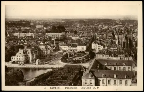 CPA Troyes Panorama Côté Sud, Troyes 1910
