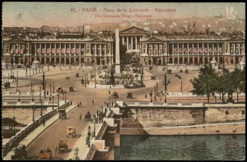 CPA Paris Place de la Concorde - Panorama 1923