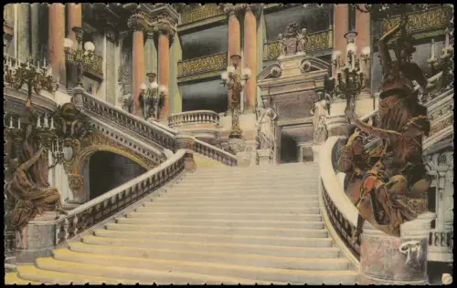 CPA Paris Grand Escalier der Opéra 1888