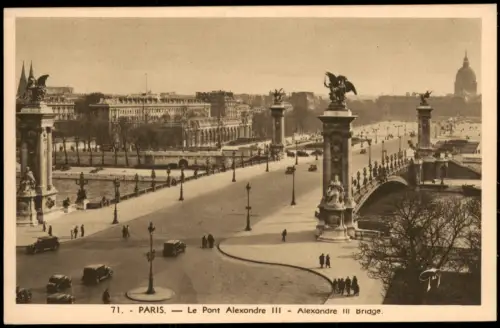 CPA Paris Pont Alexandre III Brücke 1932