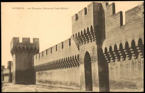 CPA Avignon Die Stadtmauern (Les Remparts) 1915