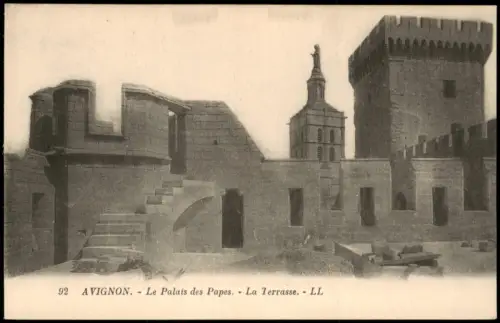 CPA Avignon Palais des Papes, La Terrasse 1905