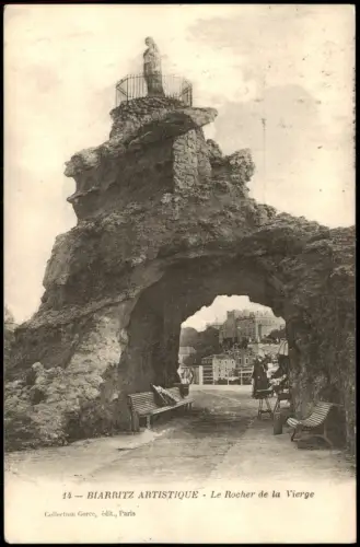 CPA Biarritz Miarritze Le Rocher de la Vierge 1911