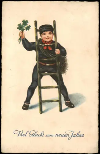 Ansichtskarte  Glücksbringer Schornsteinfeger 1929