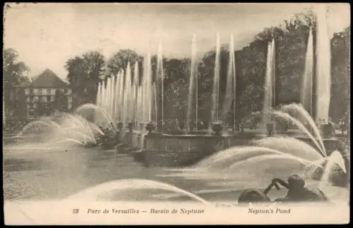 CPA Versailles Bassin de Neptune im Parc de Versailles 1910