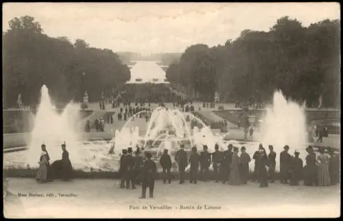 CPA Versailles Bassin de Latone mit Fontänen 1905