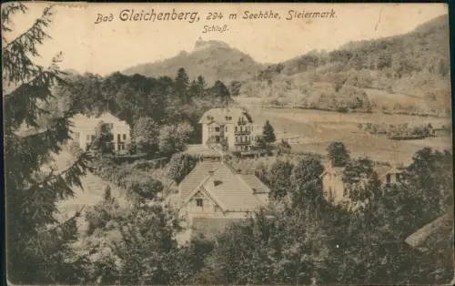 Ansichtskarte Bad Gleichenberg Stadtpartie Steiermark 1917