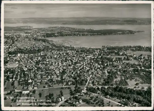 Ansichtskarte Kreuzlingen Luftbild Fliegeraufnahme 1957
