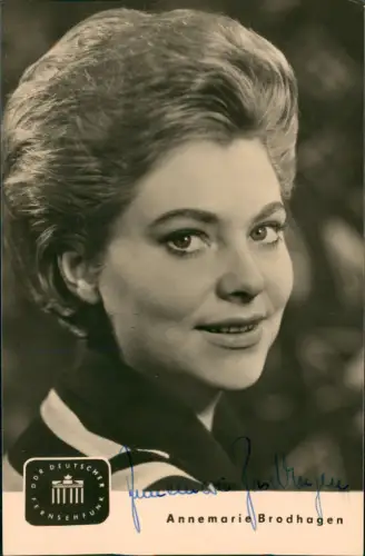 Ansichtskarte  Annemarie Brodhagen Deutscher Fernsehfunk DDR Schauspieler 1961