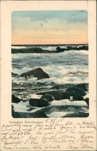 Brunshaupten-Kühlungsborn Wellengang Steine Strand - Ostsee Baltic Sea 1906