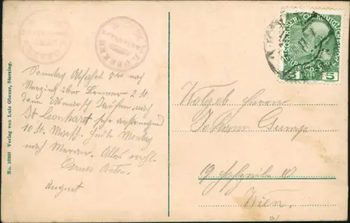 Cartolina Ratschings Racines Jaufenhaus 1912  Südtirol