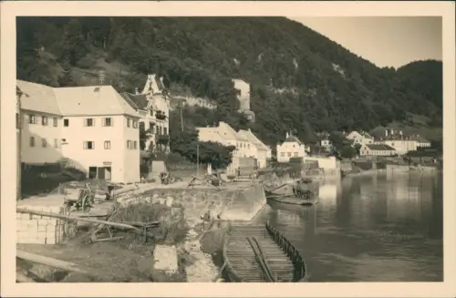 Sarmingstein-St. Nikola an der Donau  Stadtpartie am Fluß Oberösterreich 1930