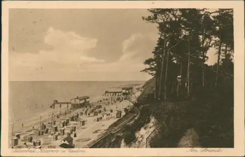 Ansichtskarte Koserow Usedom Am Strande Seebrücken 1926