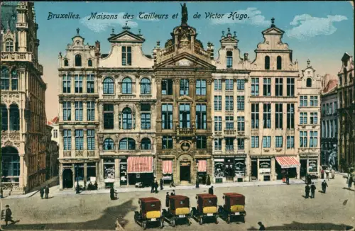 Brüssel Bruxelles Maisons des Tailleurs et de Victor Hugo 1915  Feldpoststempel
