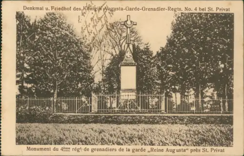 Sainte-Marie-aux-Chênes St. Privat Denkmal u. Friedhof Grenadiere 1911