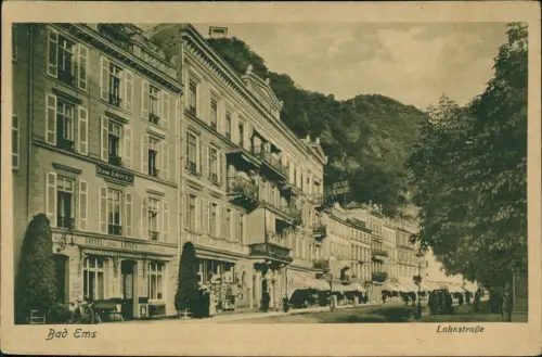 Ansichtskarte Bad Ems Lahnstraße Hotel zum Löwen 1926
