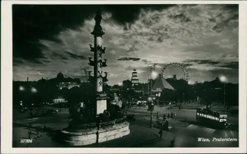 Ansichtskarte Wien Abendstimmung - Prater - Riesenrad 1938