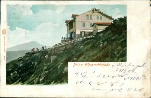 Postcard Krummhübel Karpacz Prinz-Heinrich-Baude Riesengebirge 1902