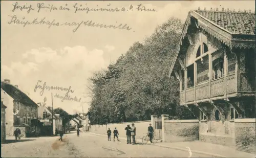 Ansichtskarte  Straßenszene Soldatenn 1922
