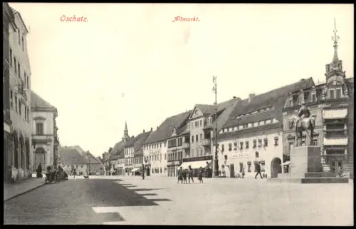 Ansichtskarte Oschatz Altmarkt 1915