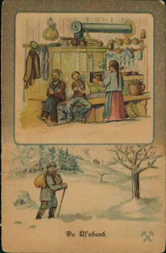 Ansichtskarte  Liedkarte Erzgebirge Anton Günther RS Text 1912