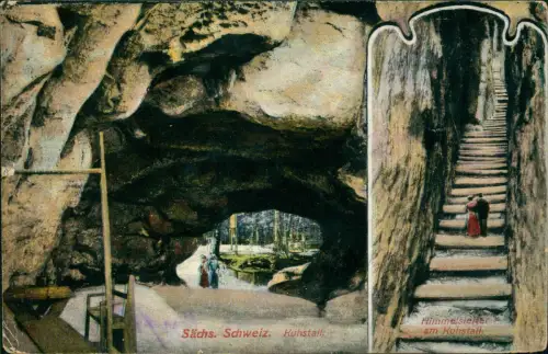 Kirnitzschtal-Sebnitz Kuhstall, Himmelsleiter - Sächsische Schweiz 2 Bild 1915