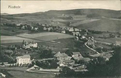 Ansichtskarte Müschede-Arnsberg Stadtpartie 1912