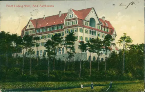 Ansichtskarte Bad Salzhausen-Nidda Ernst-Ludwig-Heim 1924