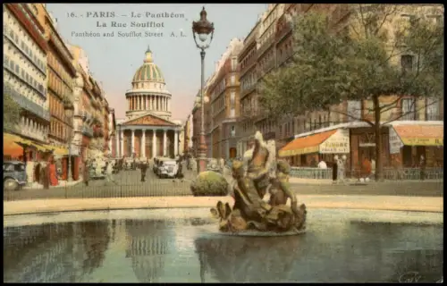 CPA Paris Panthéon und Rue Soufflot 1930