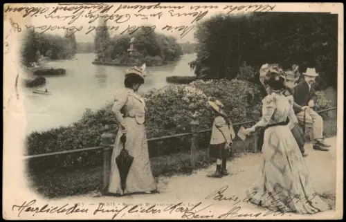 CPA Paris Spaziergänger im Bois de Boulogne 1909